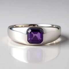 Anello in argento con Ametista Siberiana