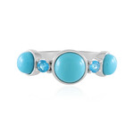 Bague en argent et Turquoise Sleeping Beauty (KM by Juwelo)