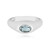 Anillo en plata con Aguamarina de Brasil