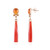 Red Chalcedony Silver Earrings (KM by Juwelo)