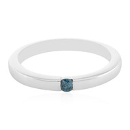 Blauer I Brillant-Silberring