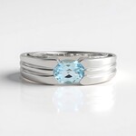 Anello in argento con Topazio Blu Cielo (de Melo)