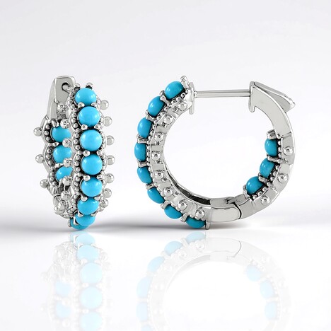Orecchini in argento con Turchese Sleeping Beauty (Dallas Prince Designs)