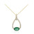 10K AAA Zambian Emerald Gold Necklace
