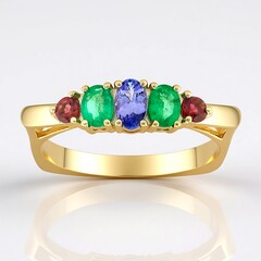 Anello in oro con Tanzanite AAA (de Melo Gold)