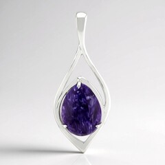 Ciondolo in argento con Charoite