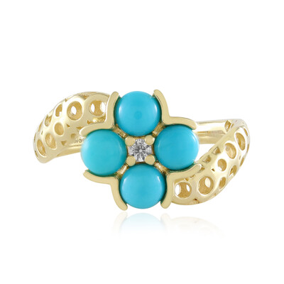 Bague en or et Turquoise Sleeping Beauty (Ornaments by de Melo)