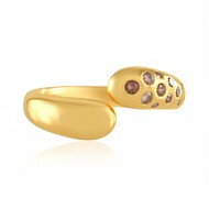 I2 Champagner-Brillant-Silberring (de Melo)