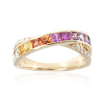 Gouden ring met saffieren (CIRARI)