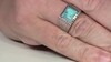 Anillo en plata con Turquesa azul del Mohave Kingman (Faszination Türkis)