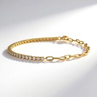 Gouden armband met SI1 (H) Diamanten (CIRARI)