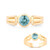 9K I2 Sky Blue Diamond Gold Ring (SUHANA)