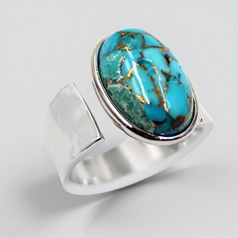 Anello in argento con Turchese Ramato Blu (Faszination Türkis)