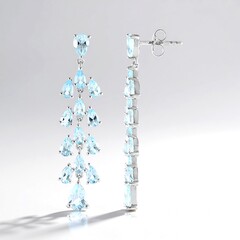 Orecchini in argento con Topazio Blu Cielo