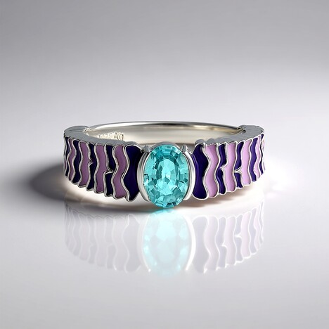 Anello in argento con Zircone Ratanakiri (SAELOCANA)