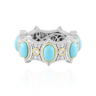Sleeping Beauty-Türkis-Silberring (Dallas Prince Designs)