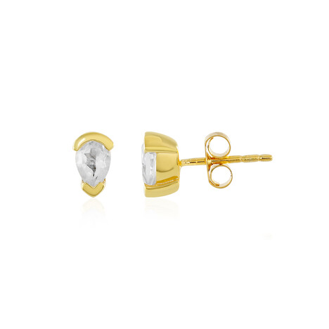 Boucles d'oreilles en argent et Topaze blanche