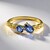 Anello in argento con Zaffiro Ceylon Blu (non riscaldato)