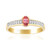 Padparadscha-Saphir-Goldring
