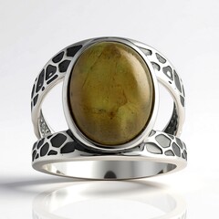 Anello in argento con Labradorite