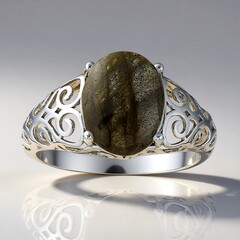 Anello in argento con Labradorite