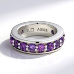 Ciondolo in argento con Ametista Zambiana (MONOSONO COLLECTION)