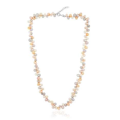 Süßwasserzuchtperlen-Silberhalskette