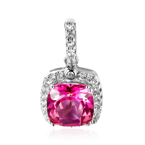 Ciondolo in argento con Topazio Rosa