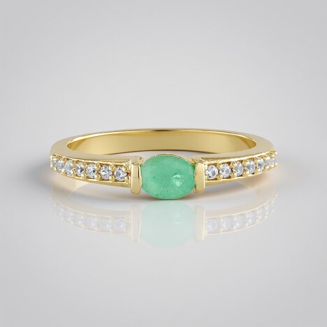 Anello in argento con Smeraldo Russo