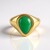 Anello da uomo in argento con Onice Verde