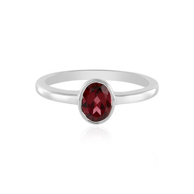 Anello in argento con Granato Mozambico
