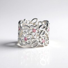 Anello in argento con Tormalina Rosa Nigeriana