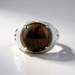Anello in argento con Pietersite Dorata