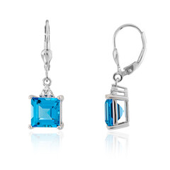 Pendientes en plata con Topacio de Marambaia