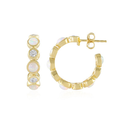 Boucles d'oreilles en argent et Opale Welo