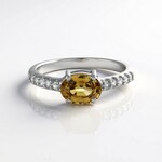 Anello in argento con Zircone Giallo
