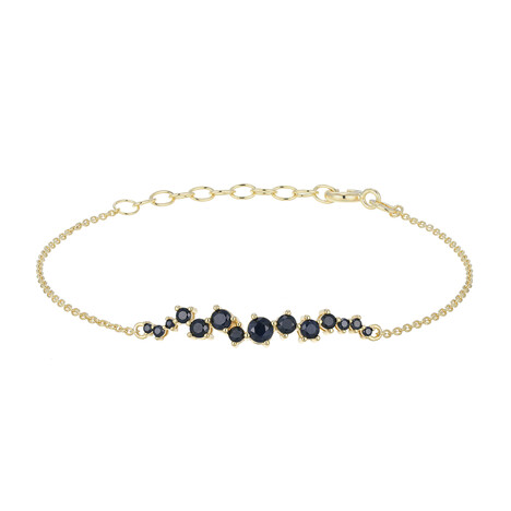 Zilveren armband met een zwarte saffier