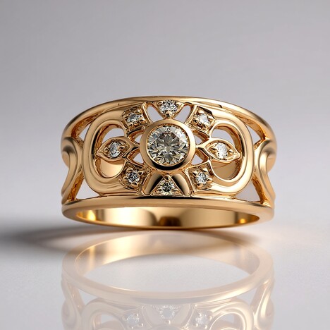 Anello in oro con Diamante Rose de France VS1 di Argyle (Annette)