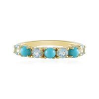 Zilveren ring met Sleeping Beauty Turkooisen