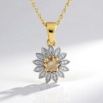 Collana in argento con Diamante Cioccolato I2