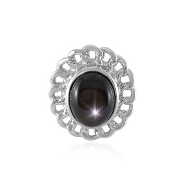 Ciondolo in argento con Zaffiro Stellato Nero