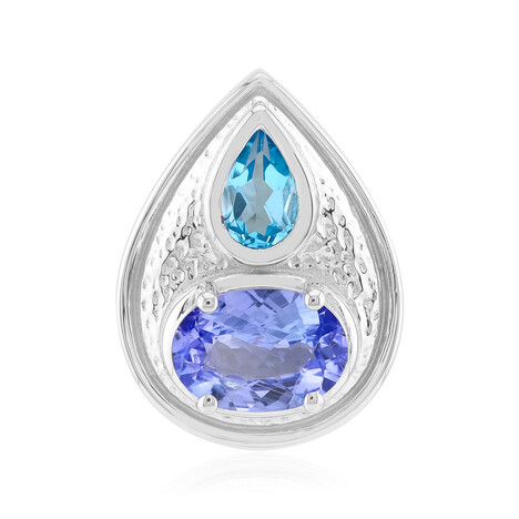 Zilveren hanger met een tanzaniet (Pallanova)