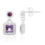 Zambian Amethyst Silver Earrings