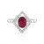 Zilveren ring met een Bemainty robijn