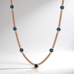 Collana in argento con Topazio Blu Londra (Adela Silber)