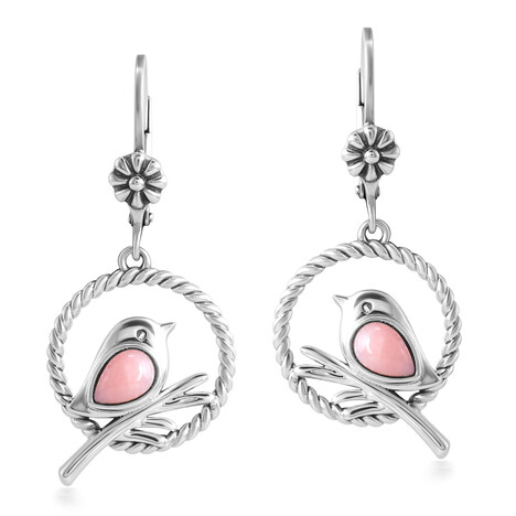 Pendientes en plata con Ópalo rosa (Desert Chic)