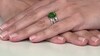 Zilveren ring met een Groene Colombiaanse Barnsteen (dagen)