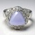 Bague en argent et Agate zonée bleue