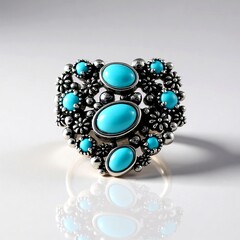 Anello in argento con Turchese Sleeping Beauty