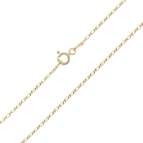 Silber-Figarokette - 1,09 g - 45 cm - vergoldet